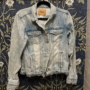 Paige Rowan frayed denim jacket size MD